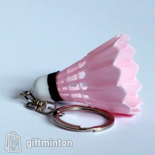 Műanyag tollaslabda kulcstartó - rózsaszín